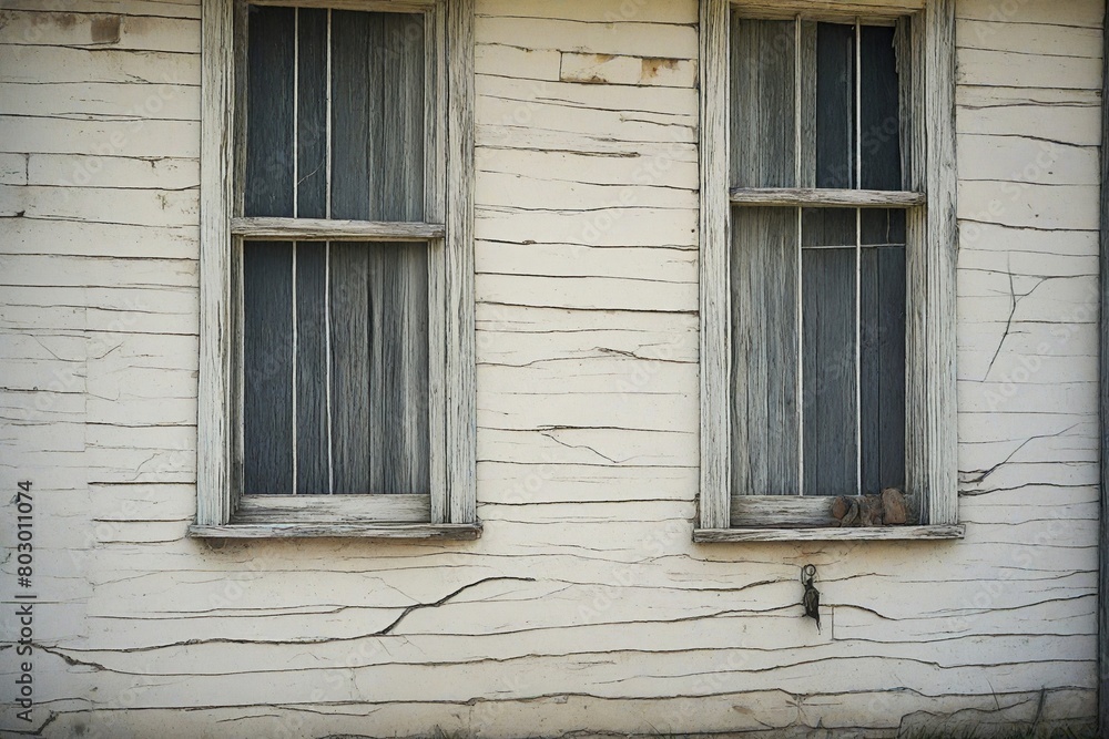 old window with shutters