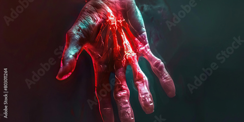 Phalanx Fracture: The Finger Pain and Deformity - Imagine a person with a highlighted finger phalanx bone, experiencing finger pain and visible deformity