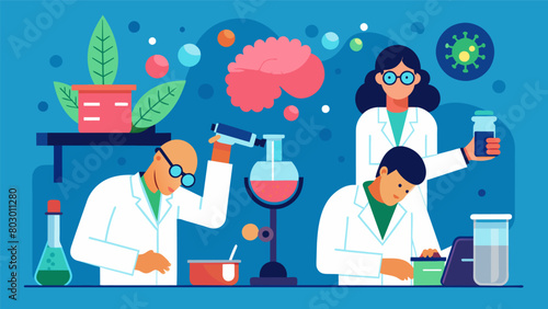In a laboratory scientists are isolating the components of ketamine to understand its mechanisms of action in the brain..