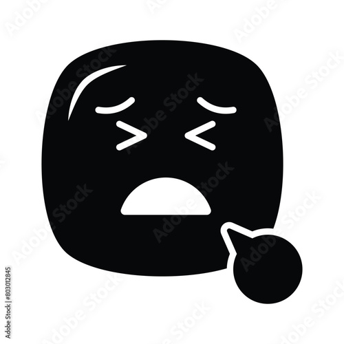 Unique and premium vector of tired emoji, editable icon