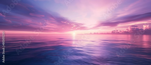 A beautiful sunset over a calm sea © JK_kyoto