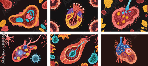 Vector Illustration of Liver Inflammation - Understanding Hepatitis and Its Health Implications.