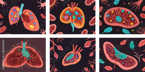 Vector Illustration of Liver Inflammation - Understanding Hepatitis and Its Health Implications.