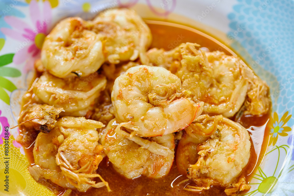 Fried shrimp in bowl Fried shrimp in bowl