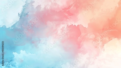 Illustrate the tranquility of a soft  pastel abstract background with gentle gradientsWater color   hand drawing