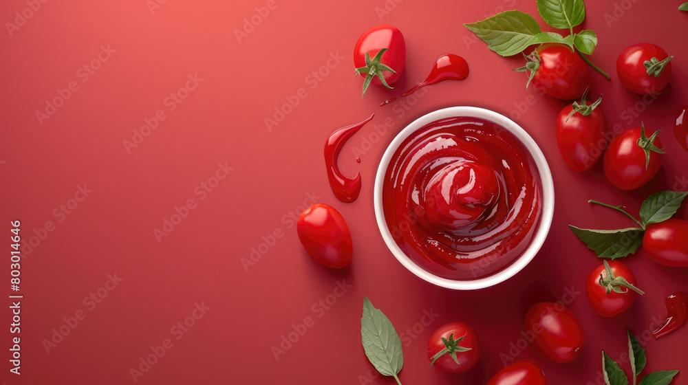Tasty ketchup Tomato sauce,copy space
Tasty ketchup Tomato sauce,copy space