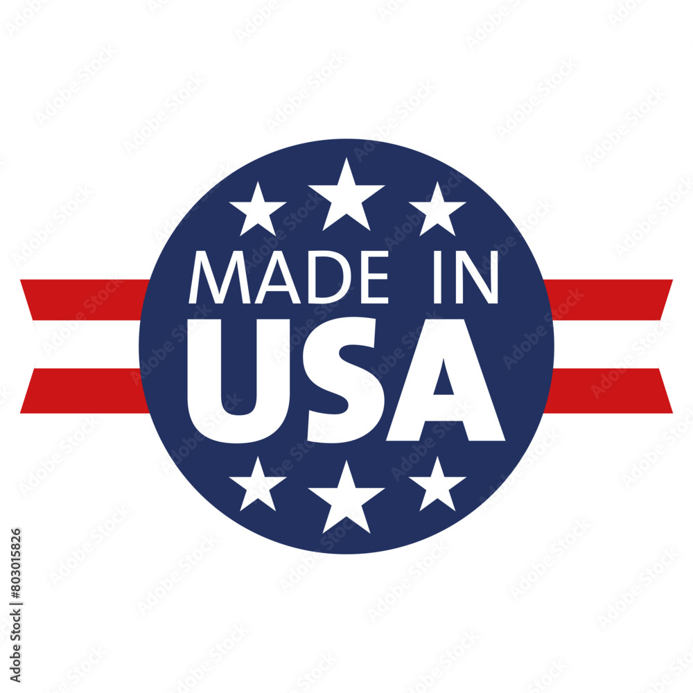 Icon MADE IN USA. Emblem United States of America Icon MADE IN USA. Emblem United States of America