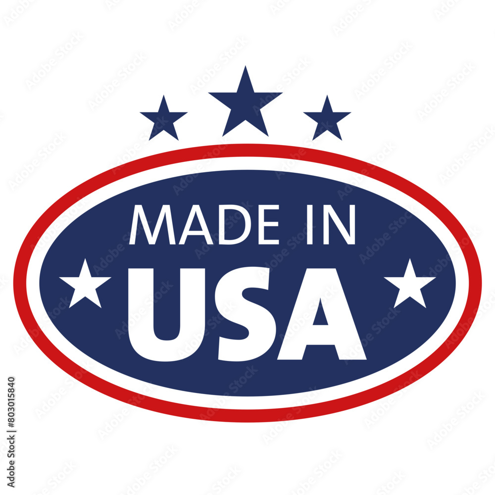 Icon MADE IN USA. Emblem United States of America Icon MADE IN USA. Emblem United States of America
