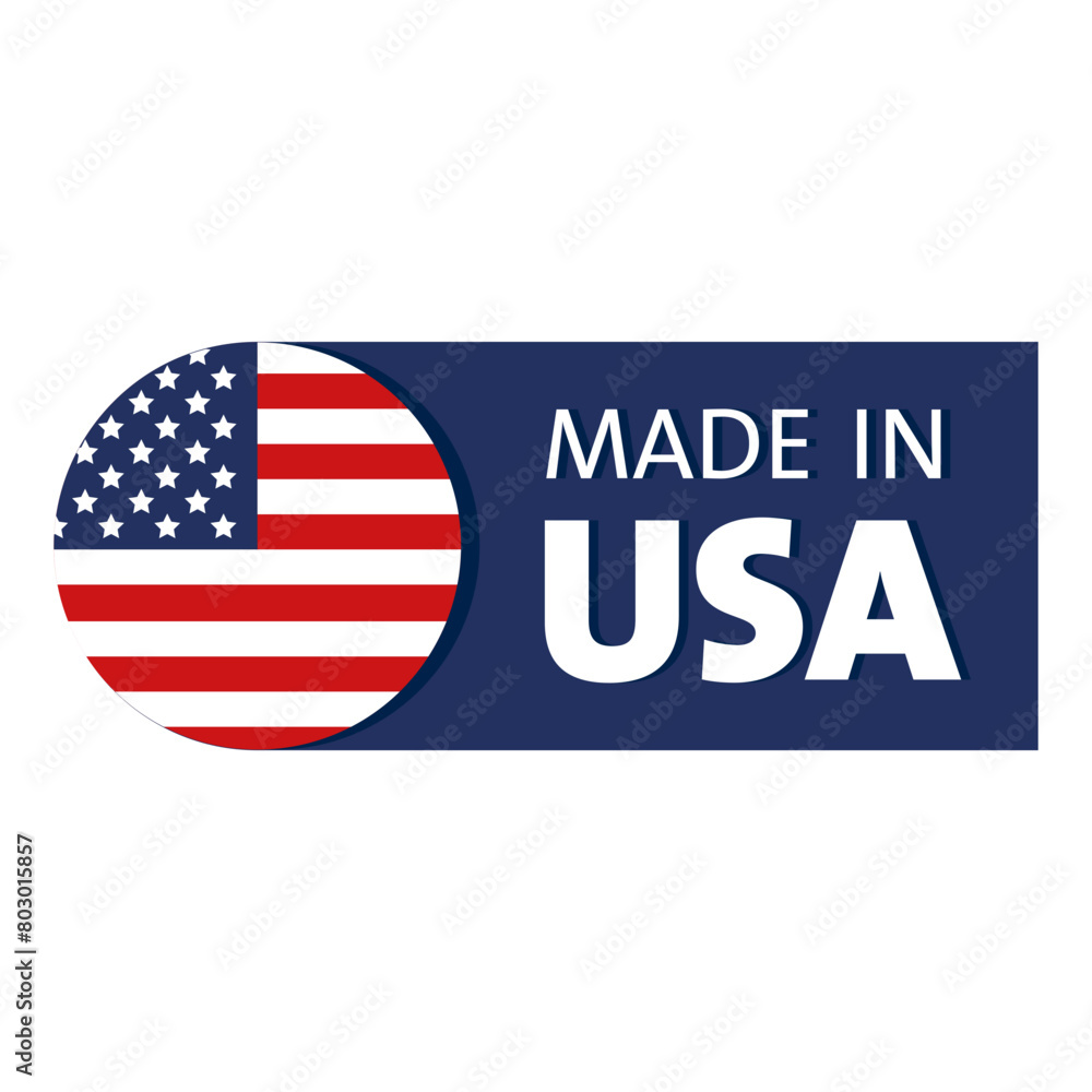 Icon MADE IN USA. Emblem United States of America Icon MADE IN USA. Emblem United States of America