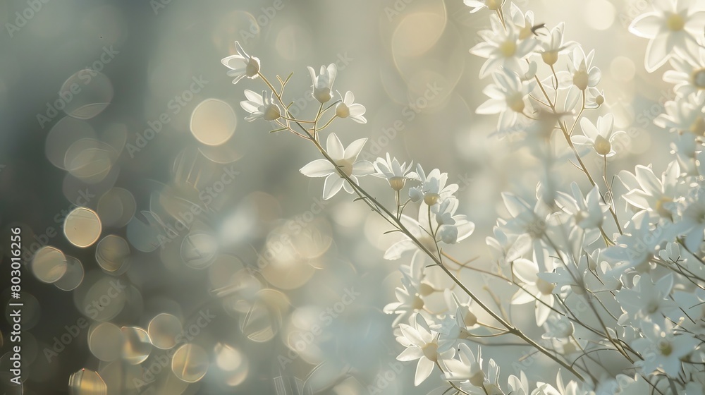 A close up of a white flower with a blurry background A close up of a white flower with a blurry background