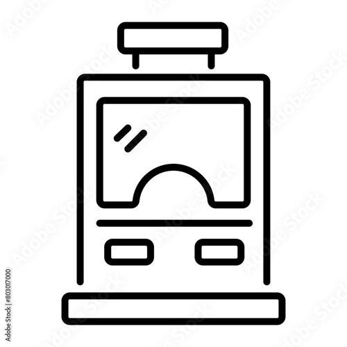 Here’s a linear icon of a ticket booth 