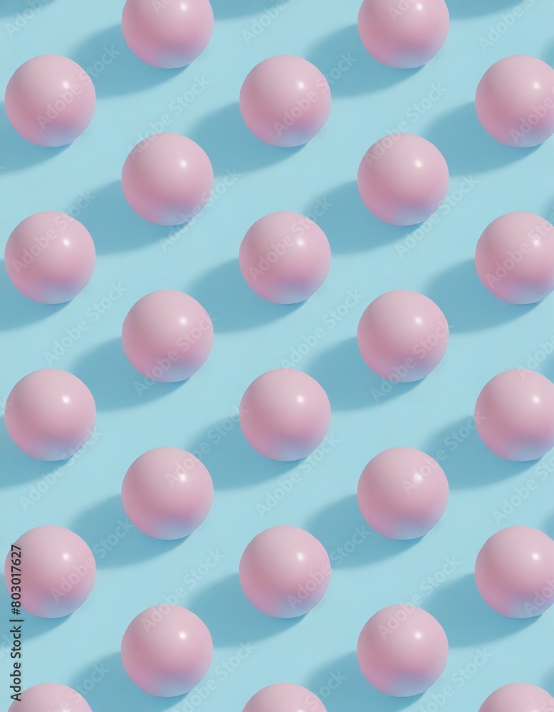 minimalistic design featuring pink spheres on a light blue background minimalistic design featuring pink spheres on a light blue background