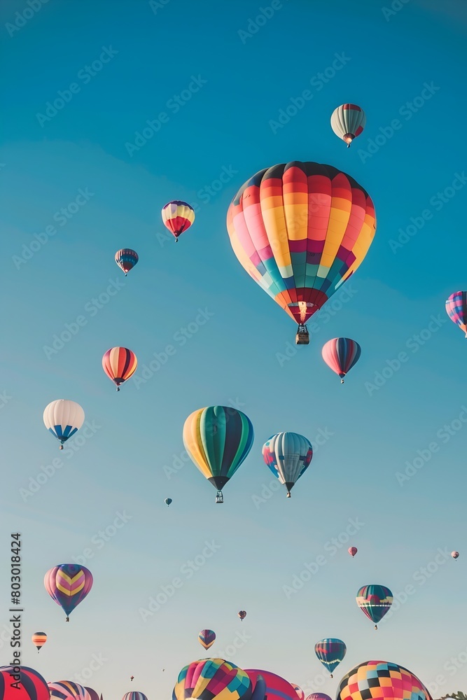 Colorful Hot Air Balloons Festival at Dawn A Spectacular Sunrise Gathering Colorful Hot Air Balloons Festival at Dawn A Spectacular Sunrise Gathering