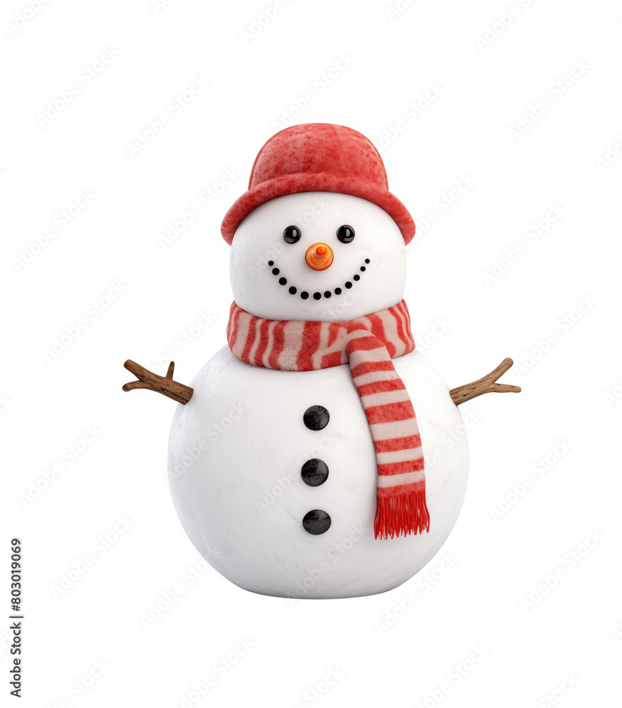A charming snowman adorned with a knitted hat and scarf isolated on a transparent background, radiating winter joy. Generative AI A charming snowman adorned with a knitted hat and scarf isolated on a transparent background, radiating winter joy. Generative AI