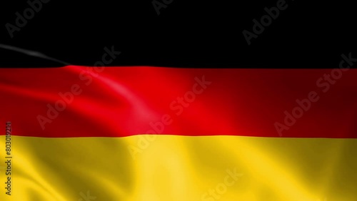 German flag fluttering in the wind. detailed fabric texture.