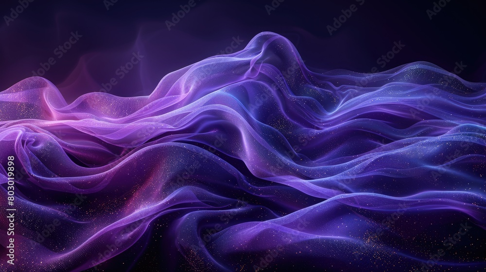 Flowing purple waves creating a luxurious and dynamic abstract background Flowing purple waves creating a luxurious and dynamic abstract background