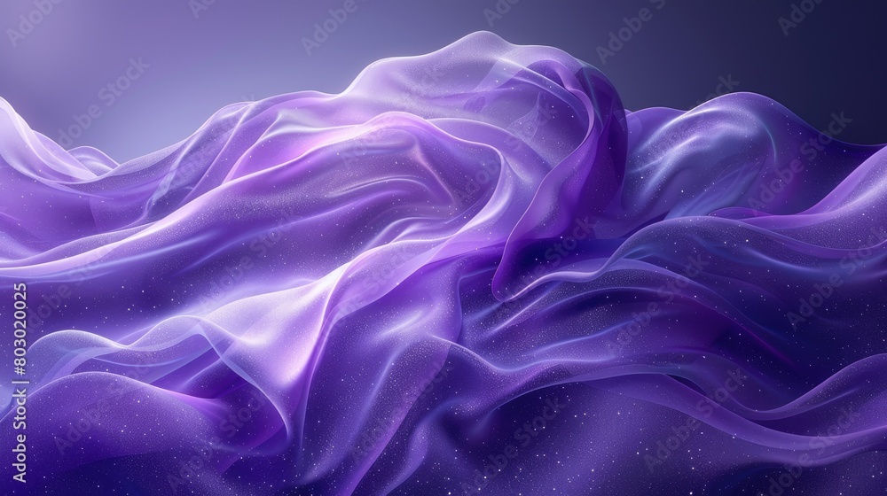 Fototapeta premium Flowing purple waves creating a luxurious and dynamic abstract background