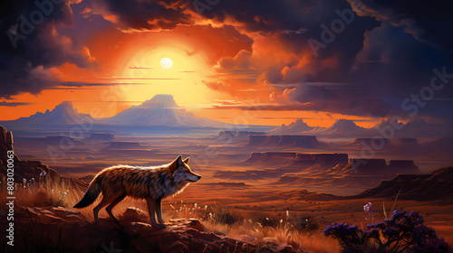 A high desert plateau just before dawn, where the silence is broken only by the distant howl of a coyote, and the first light of day reveals endless miles of untouched landscapes.