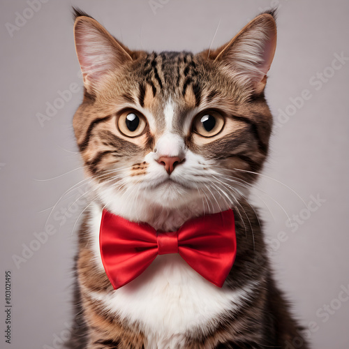 cat with bow © shiv
