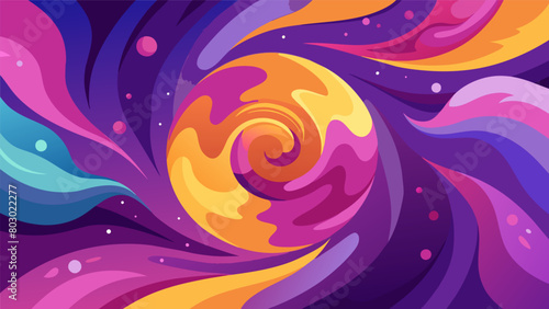 Rich hues of purples pinks and yellows swirl together mimicking the dreamlike state induced by ketamine..
