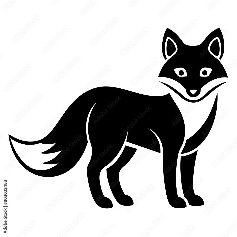 Arctic fox logo icon illustration Arctic fox logo icon illustration