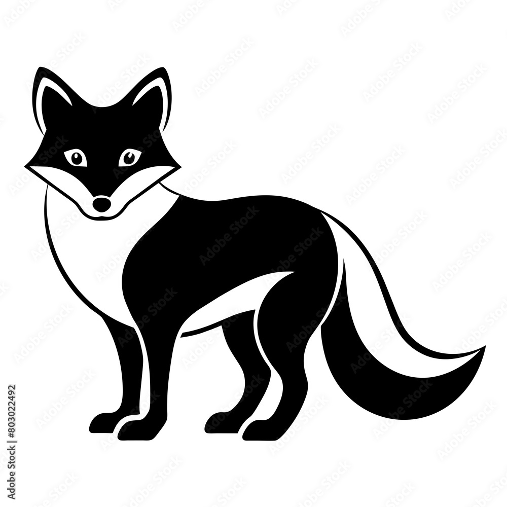 Arctic fox vector icon illustration art Arctic fox vector icon illustration art
