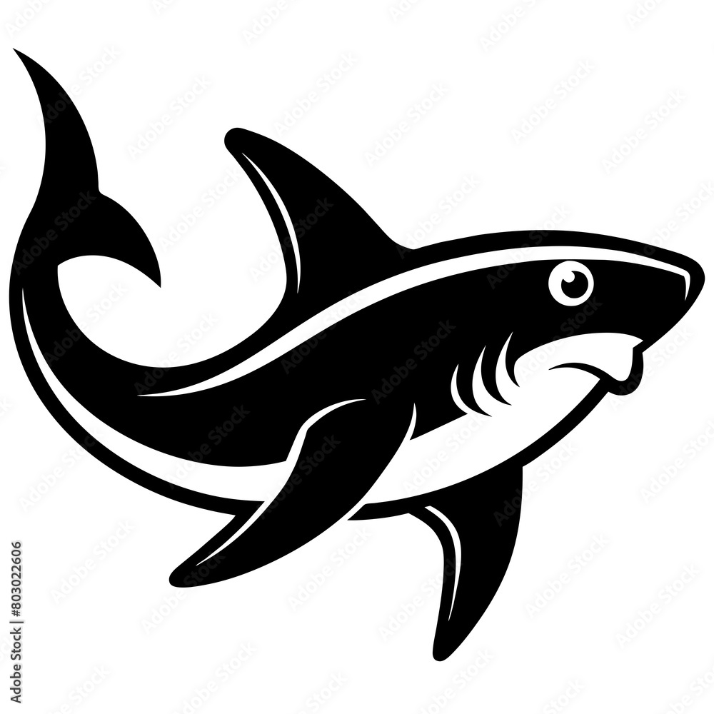 Hammerhead shark vector icon Hammerhead shark vector icon