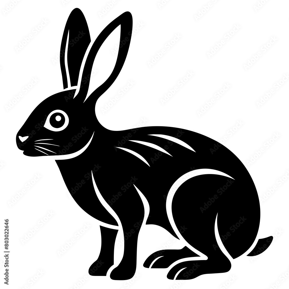 Obraz premium Hare logo icon vector