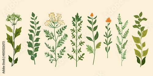 Alternative medicine with medicinal herbs background picture  