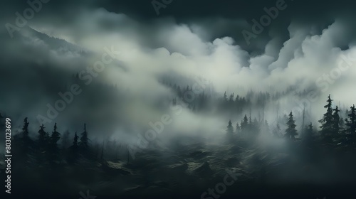 Icy Steam and Wispy Fog  Abstract Texture for Halloween Scene