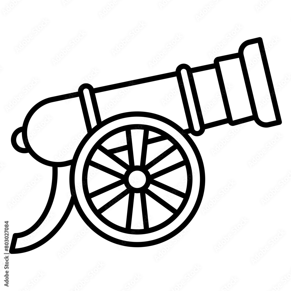 Fototapeta premium Cannon Icon Element For Design
