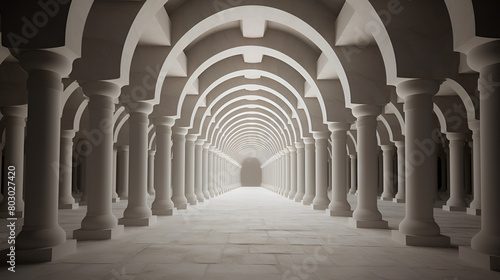 arches in the center of the city