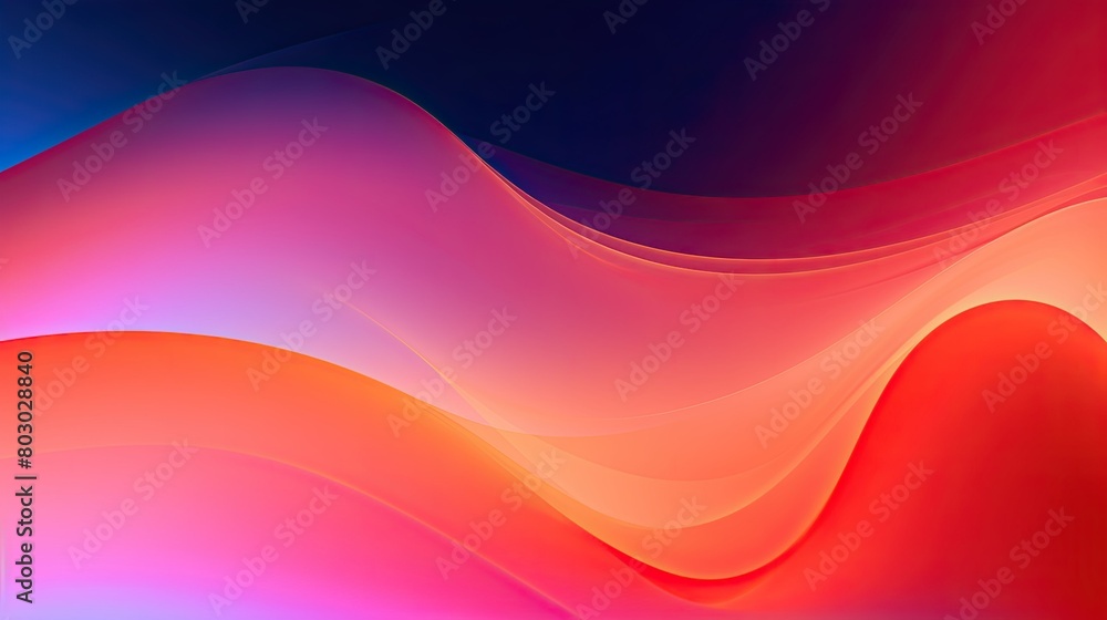 Fototapeta premium Abstract flow background with neon pink and orange gradients