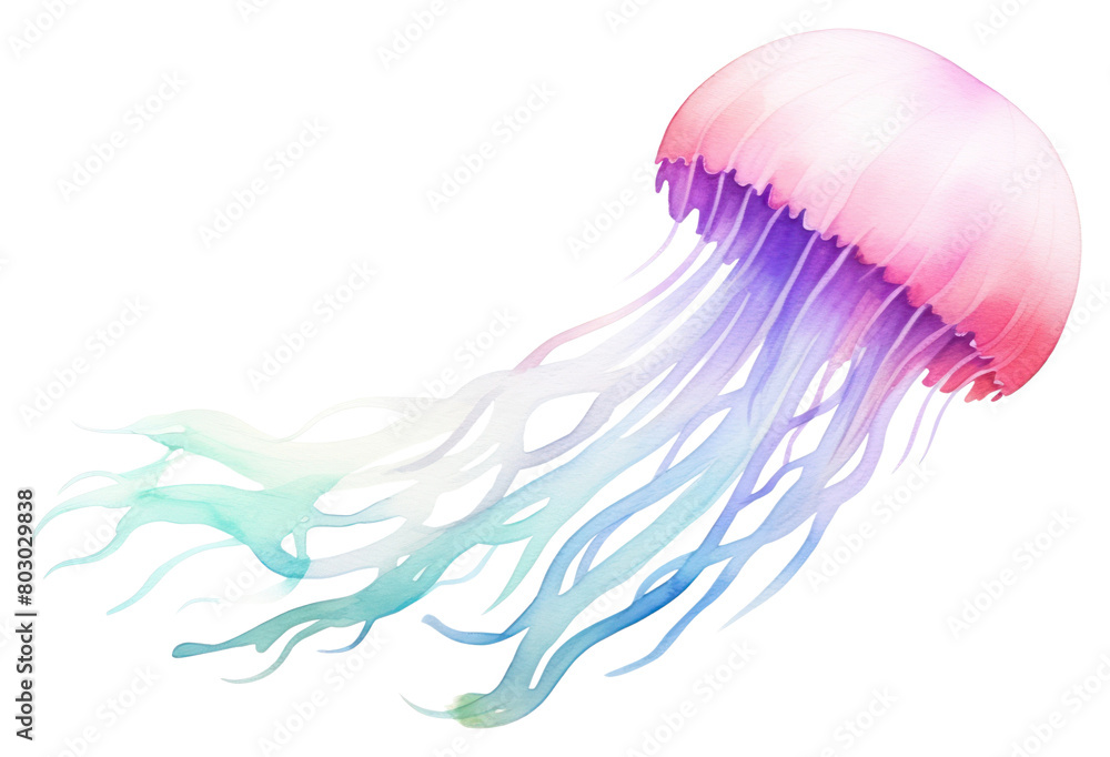 Fototapeta premium PNG Jellyfish invertebrate underwater tentacle.