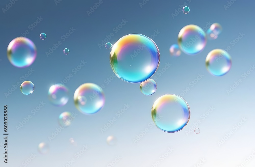Neon soap bubbles are flying in the air Neon soap bubbles are flying in the air