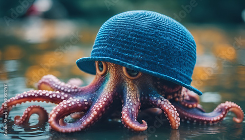 octopus with hat photo