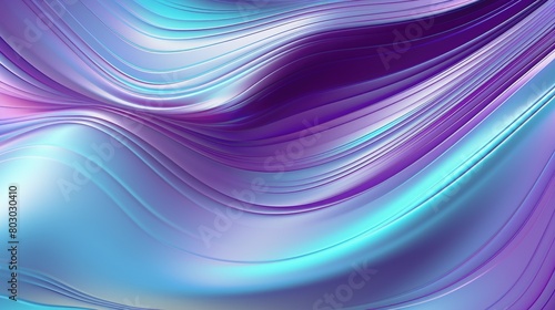 Bursting holographic background with shimmering waves of amethyst and turquoise