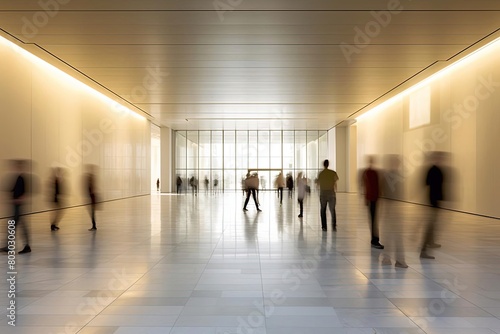 People Walking in Open Shiny Floor Building