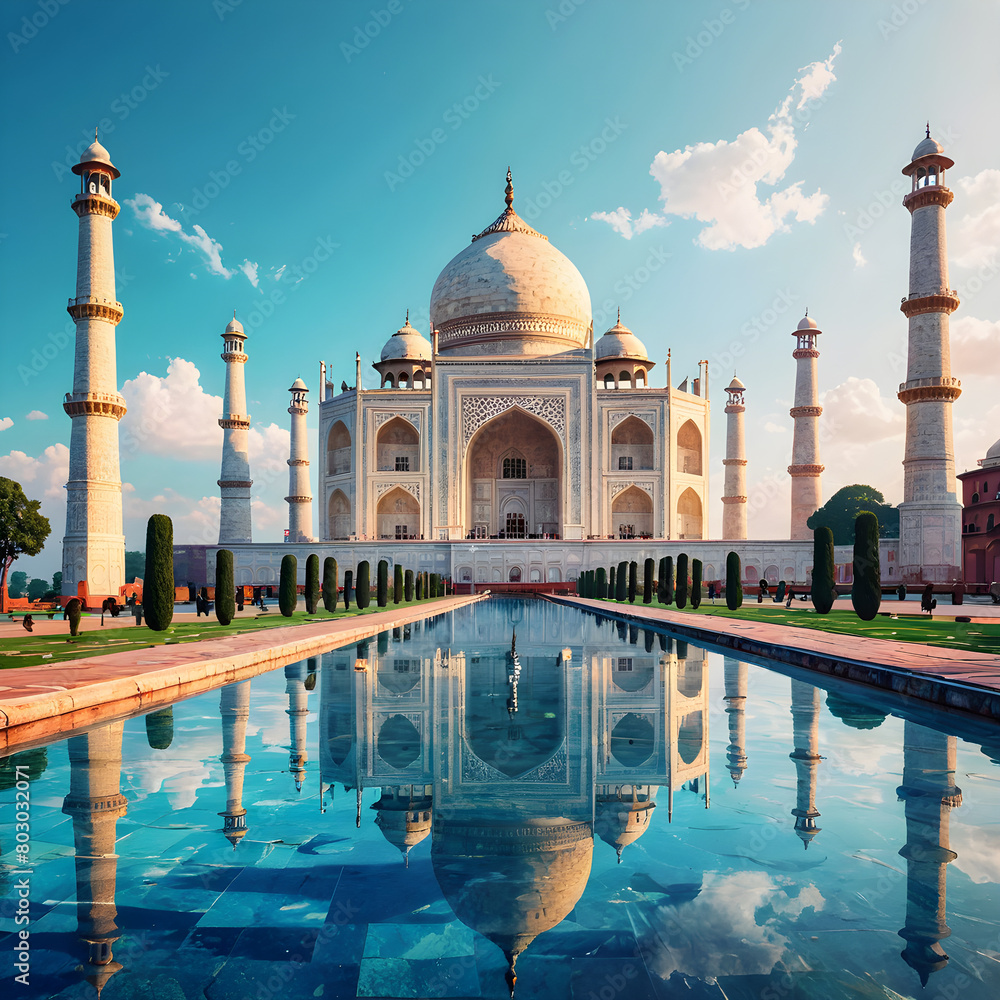 Fototapeta premium taj mahal in agra country