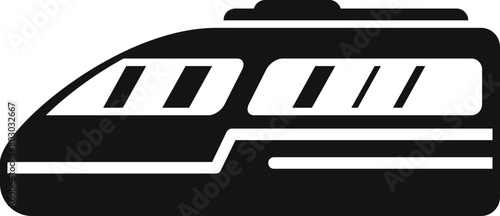City speed train icon simple vector. Express transport. Travel ecology way