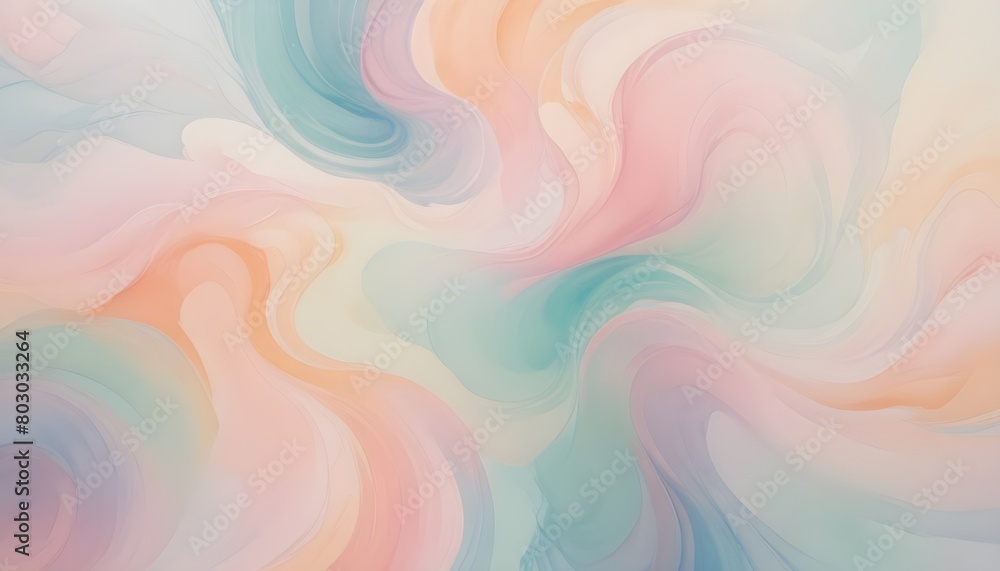 An abstract background with a soft, watercolor-like feel, consisting of swirling tones in delicate pastels.