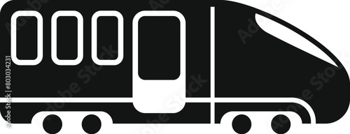 Express locomotive icon simple vector. Electric rapid transport. Tourism design