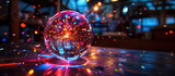 Fortune teller's magic crystal ball