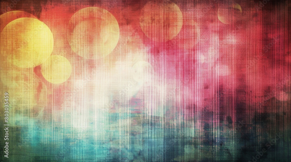Vintage colored bokeh effect abstract background with textured elements, creating a nostalgic and artistic atmosphere