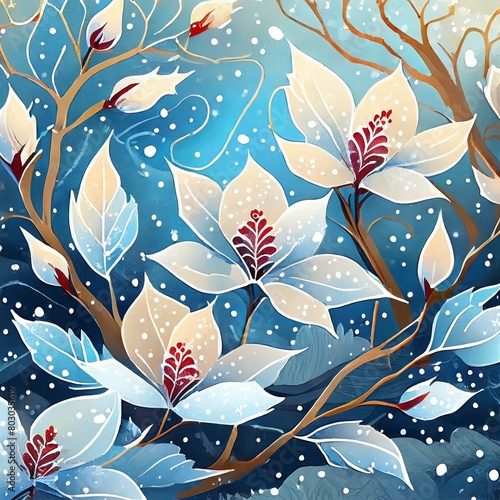 Background with a seamless floral pattern