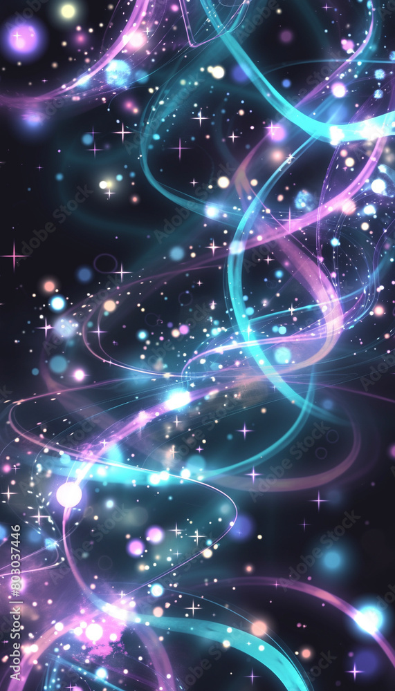 Fototapeta premium 光が舞う抽象的な背景 Generative AI