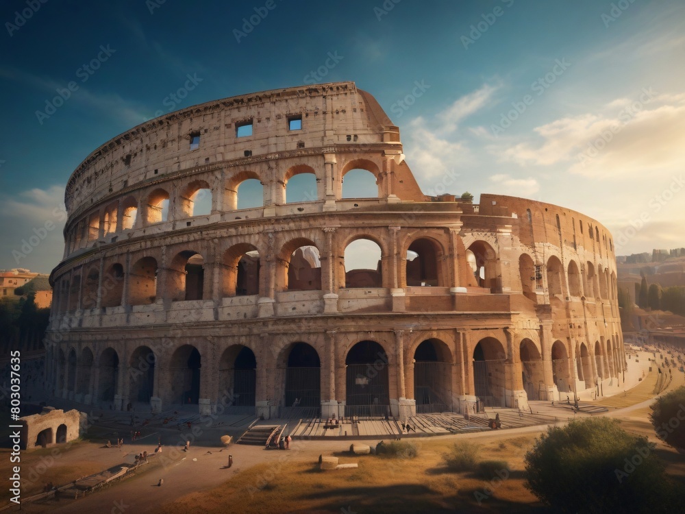 Naklejka premium colosseum at day