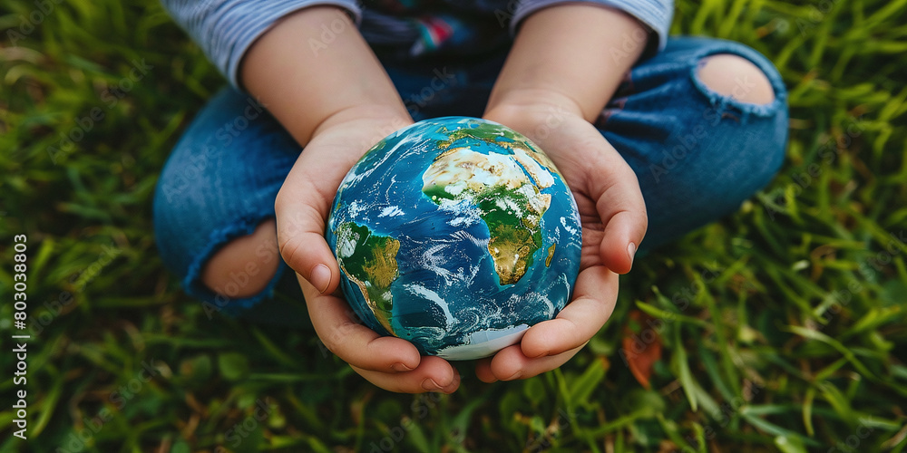 planet earth in the hands of a child planet earth in the hands of a child