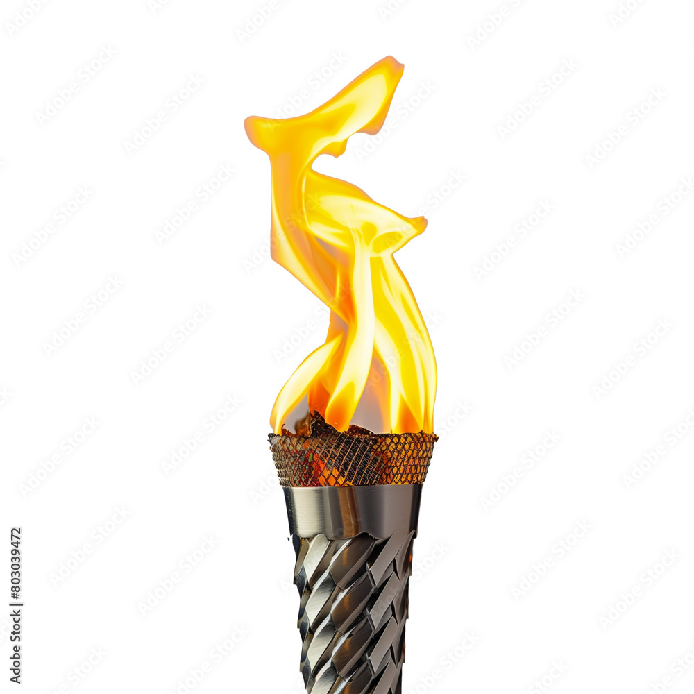 Flame of the Olympic torch on a transparent background