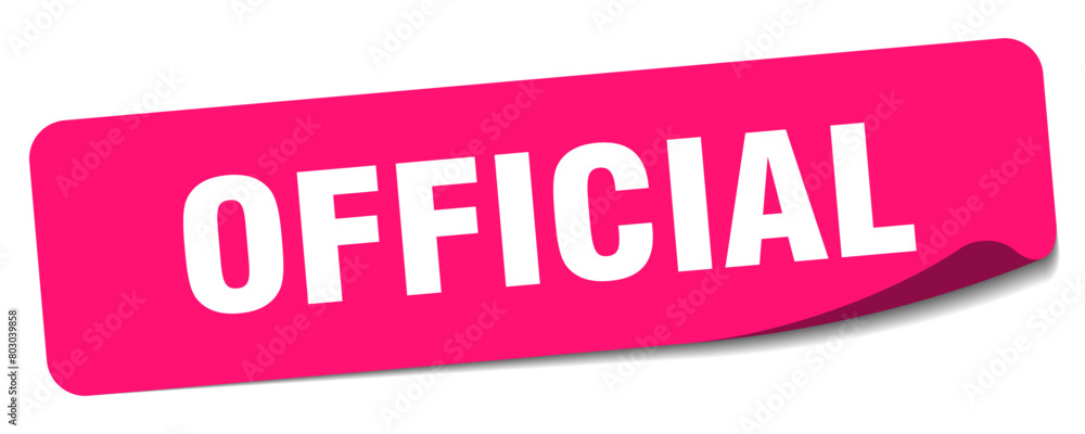 official sticker. official label official sticker. official label